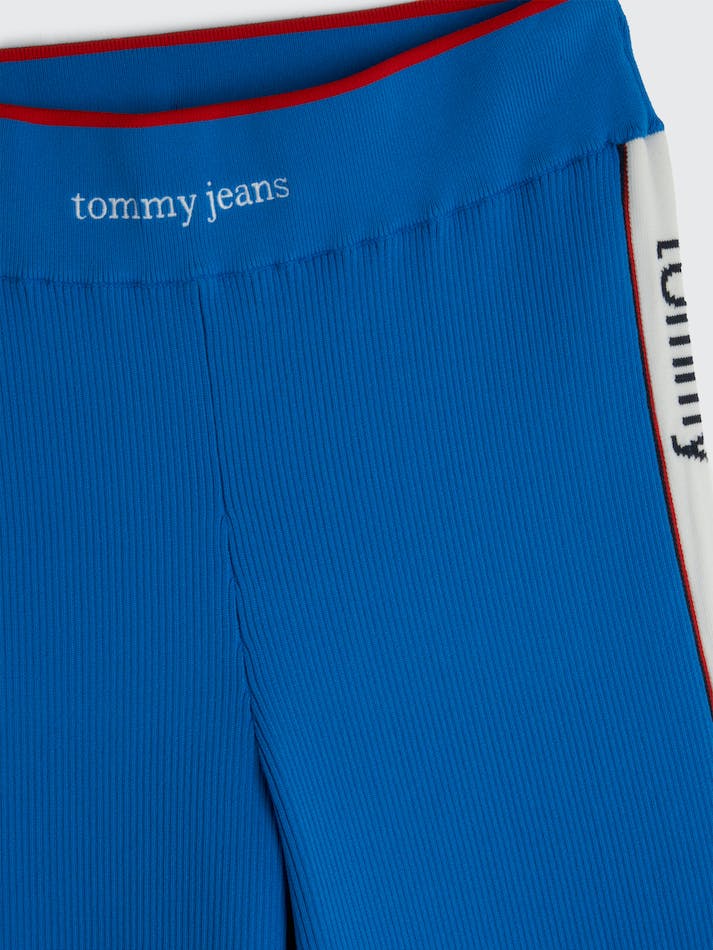 Tommy Jeans Split Hem Ribbed Women's Leggings Ocean Hue | IGYcxul4OXtk