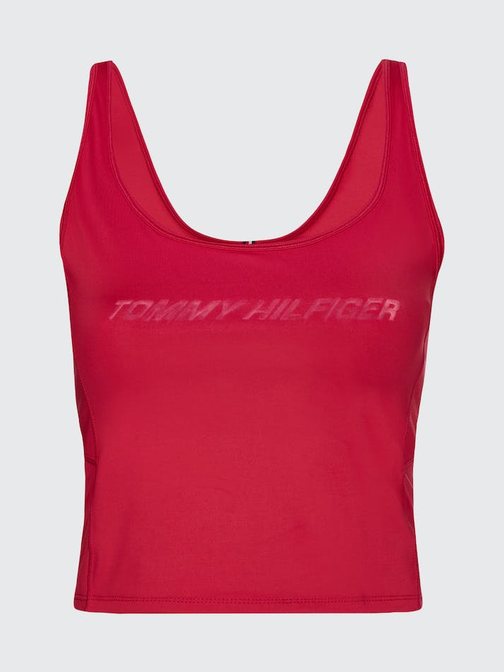 Tommy Hilfiger Sport 2-in-1 Flocked Logo Tank Women's Tops Royal | QDUC8NEfTYIQ