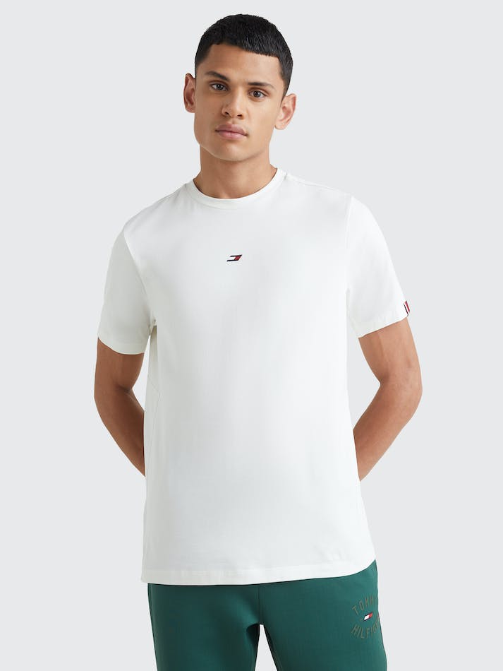 Tommy Hilfiger Sport Essential Crew Neck Men's T Shirts White | u9HGo0JEvrqh