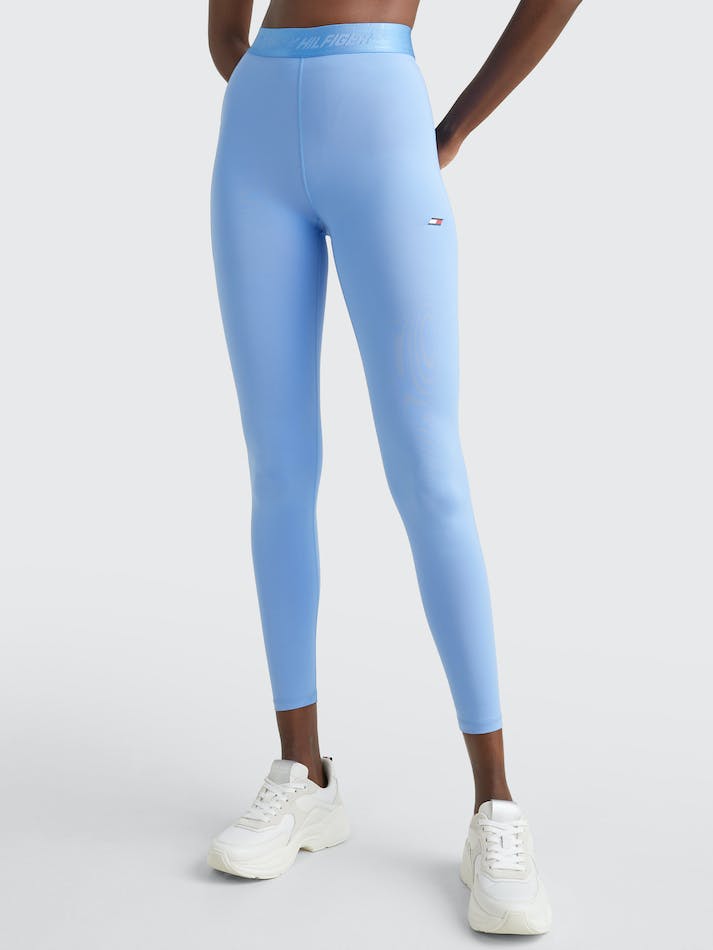 Tommy Hilfiger Sport Essential Full Length Mid Rise Tape Women\'s Leggings Blue | YMRxuCFWUP2s