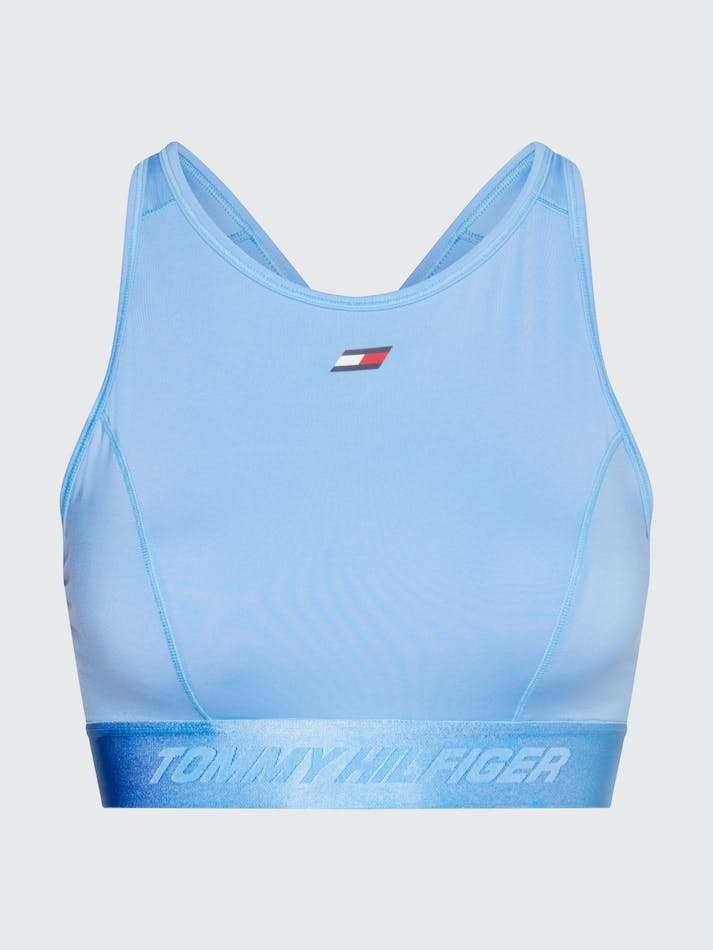 Tommy Hilfiger Sport Essential Medium Support Racerback Women's Tops Blue | d5xTBYHNYDc9