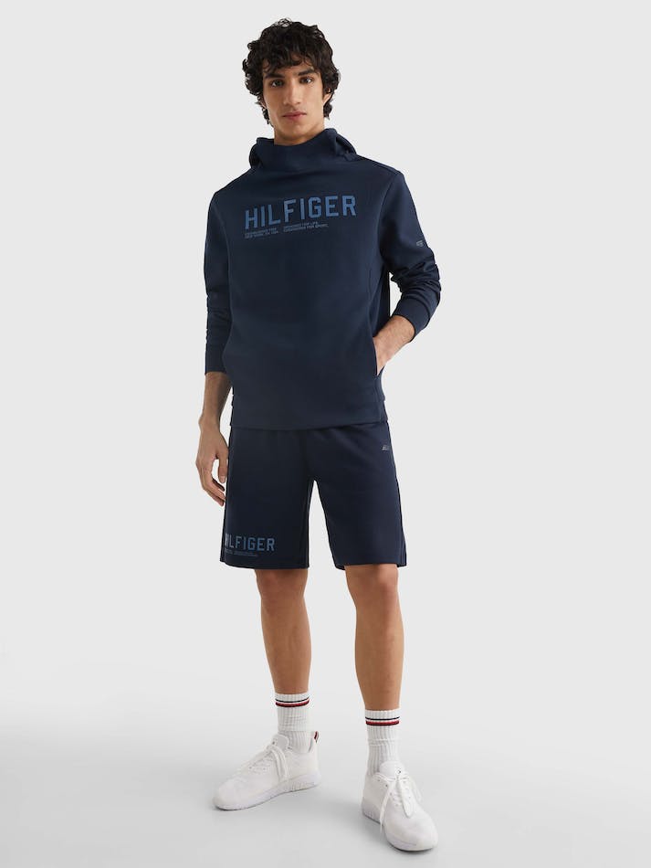 Tommy Hilfiger Sport Graphic Casual Fit Men\'s Hoodie Blue | 2KhE0ehatv8i