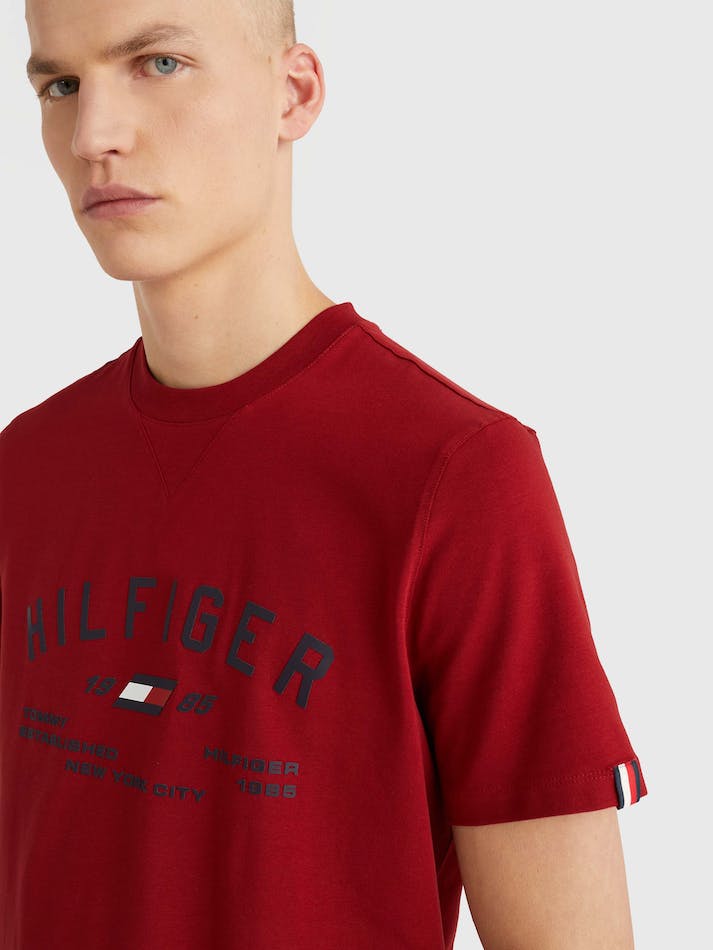 Tommy Hilfiger Sport Graphic Logo Men's T Shirts Red | ssJMvAYxlPAW