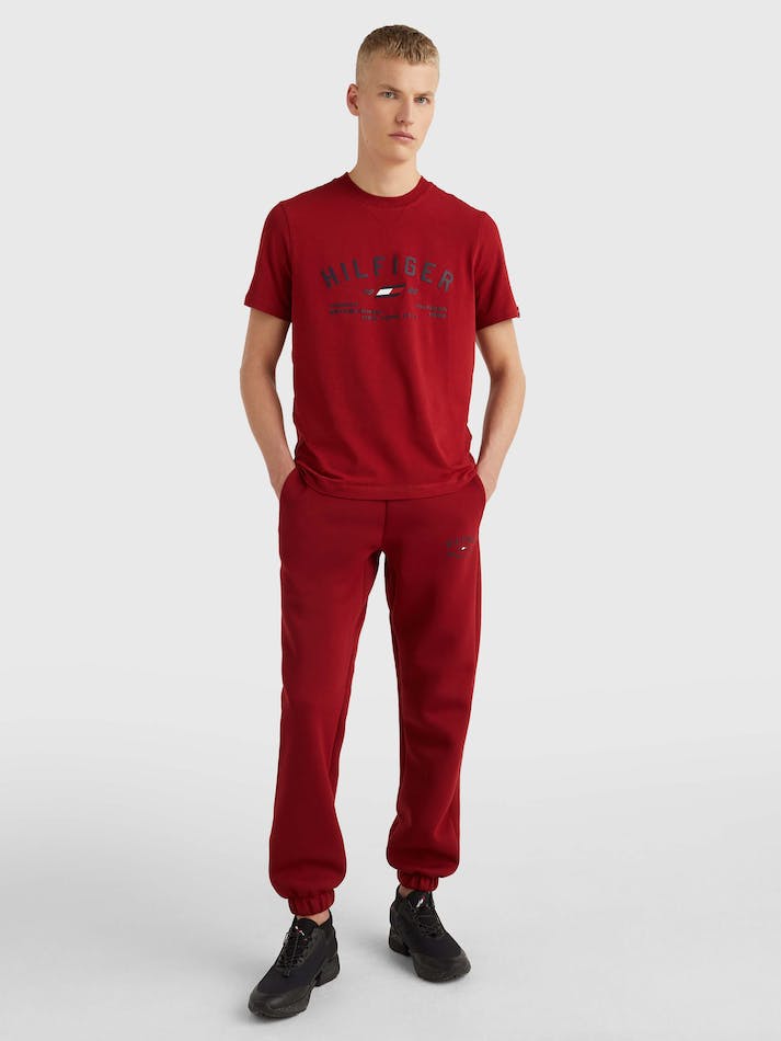 Tommy Hilfiger Sport Graphic Print Men\'s Sweatpants Red | vHwB55IrSTFZ