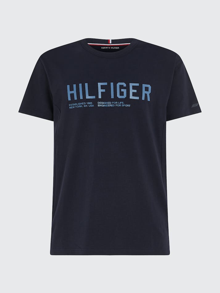 Tommy Hilfiger Sport Logo Casual Fit Men's T Shirts Blue | fiXFyfP1Sf28