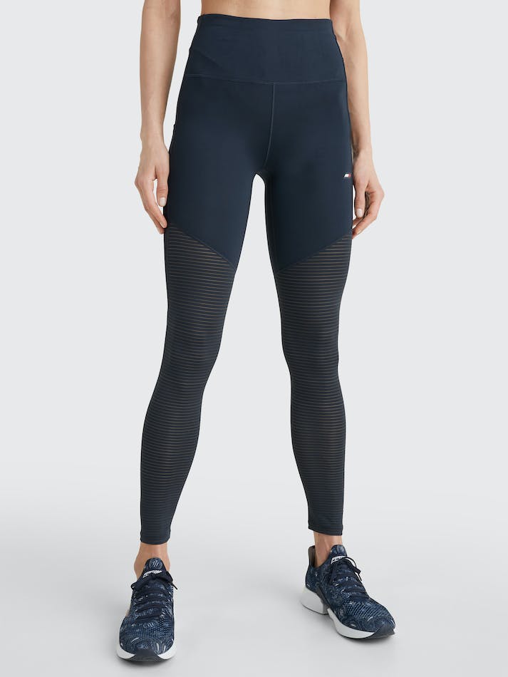 Tommy Hilfiger Sport Mesh High Rise 7/8 Women's Leggings Blue | JjSzTwBT3fb2