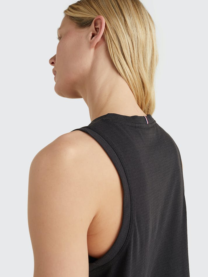 Tommy Hilfiger Sport Mesh Tank Women's Tops Black | r7iVAbSls5vu