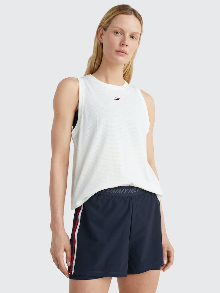 Tommy Hilfiger Sport Mesh Tank Women's Tops White | UrASnhwUUGNG