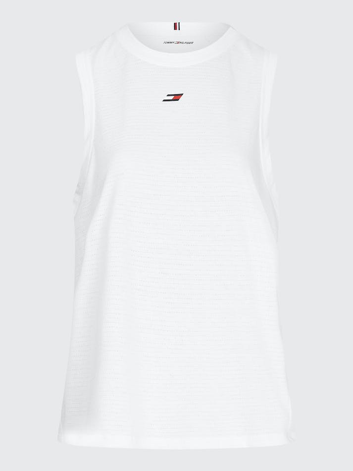 Tommy Hilfiger Sport Mesh Tank Women's Tops White | UrASnhwUUGNG