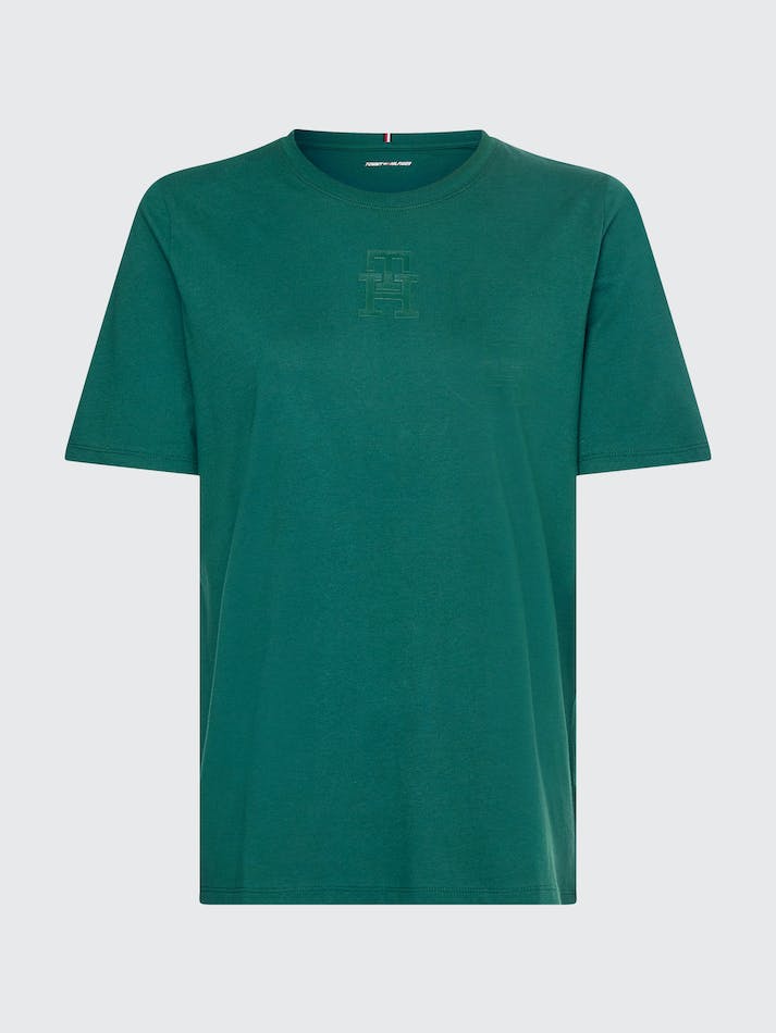 Tommy Hilfiger Sport Monogram Women's T Shirts Green | bYBYNtrsjDKA