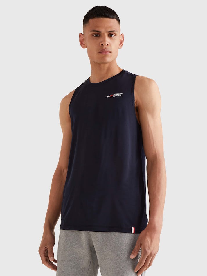 Tommy Hilfiger Sport Performance Training Tank Men's Tops Blue | wsXpzY8SehZB