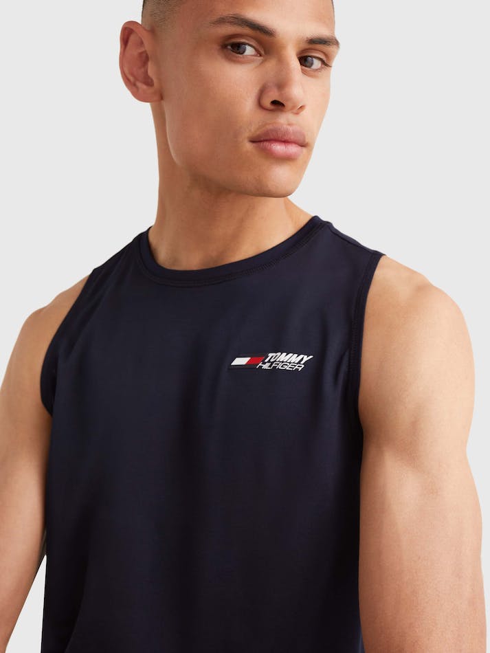 Tommy Hilfiger Sport Performance Training Tank Men's Tops Blue | wsXpzY8SehZB