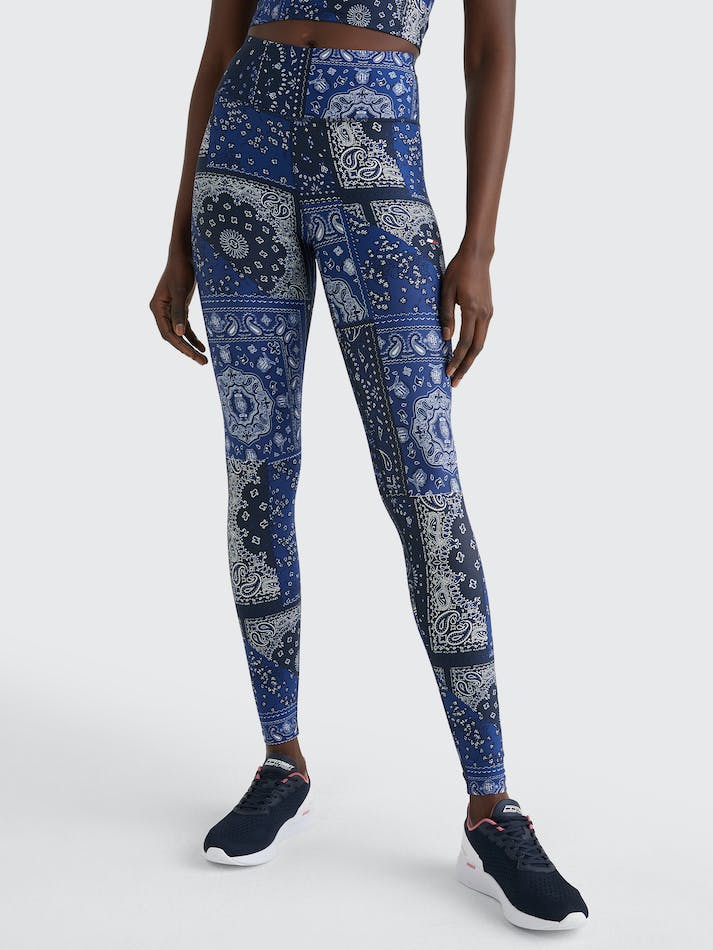 Tommy Hilfiger Sport Printed Full-Length Women's Leggings Bandana Patchwork | GDz3M6gVqitk