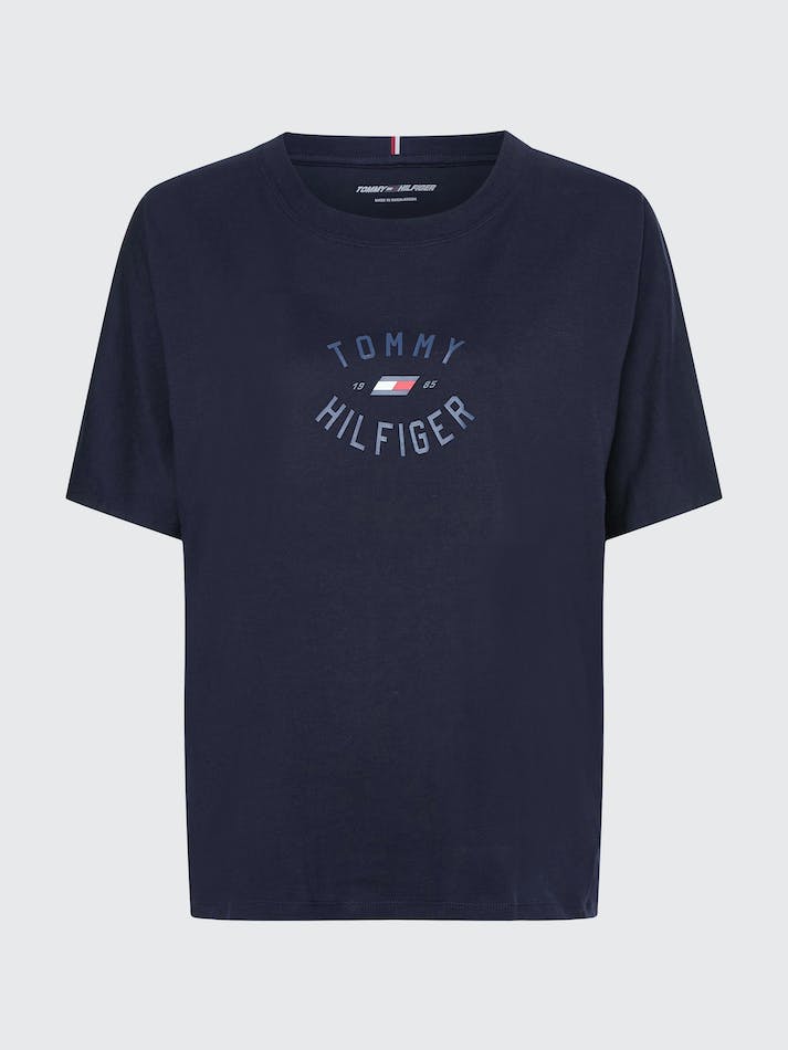 Tommy Hilfiger Sport Relaxed Fit Graphic Women's T Shirts Blue | DhSzBudUqkJ8