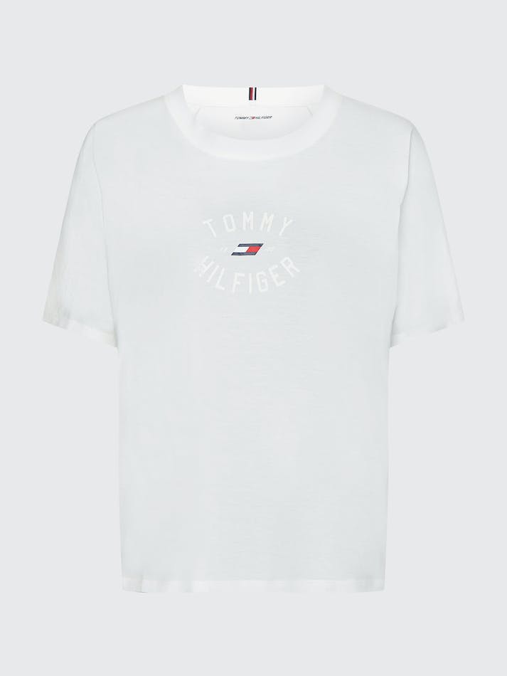 Tommy Hilfiger Sport Relaxed Fit Graphic Women's T Shirts White | mB52yt6Qm7Tl