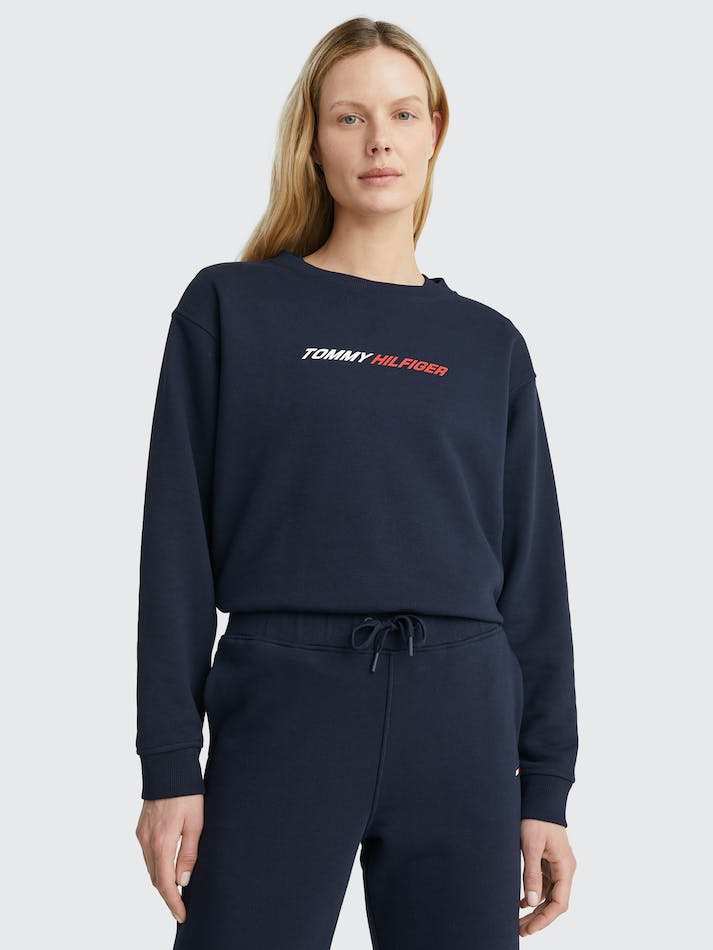 Tommy Hilfiger Sport Relaxed Fit Women's Sweatshirt Blue | AOiL1E1pztvT