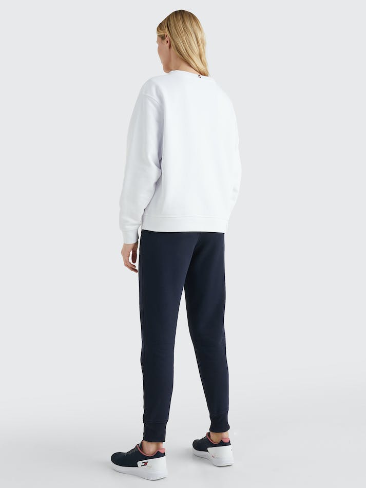 Tommy Hilfiger Sport Relaxed Fit Women's Sweatshirt White | tVwBj9yqeTew