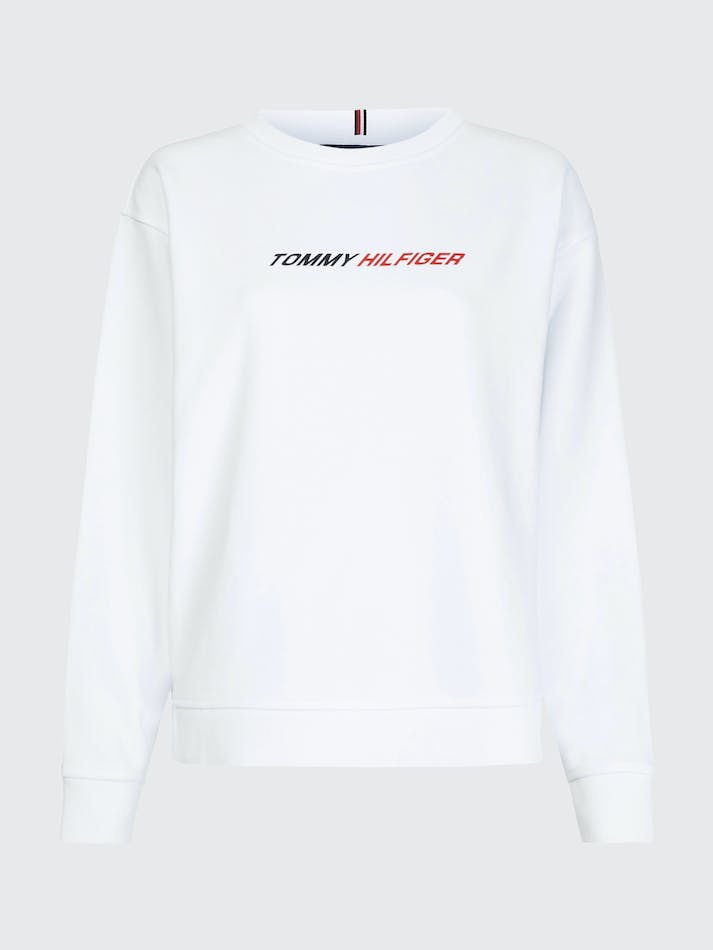 Tommy Hilfiger Sport Relaxed Fit Women's Sweatshirt White | tVwBj9yqeTew