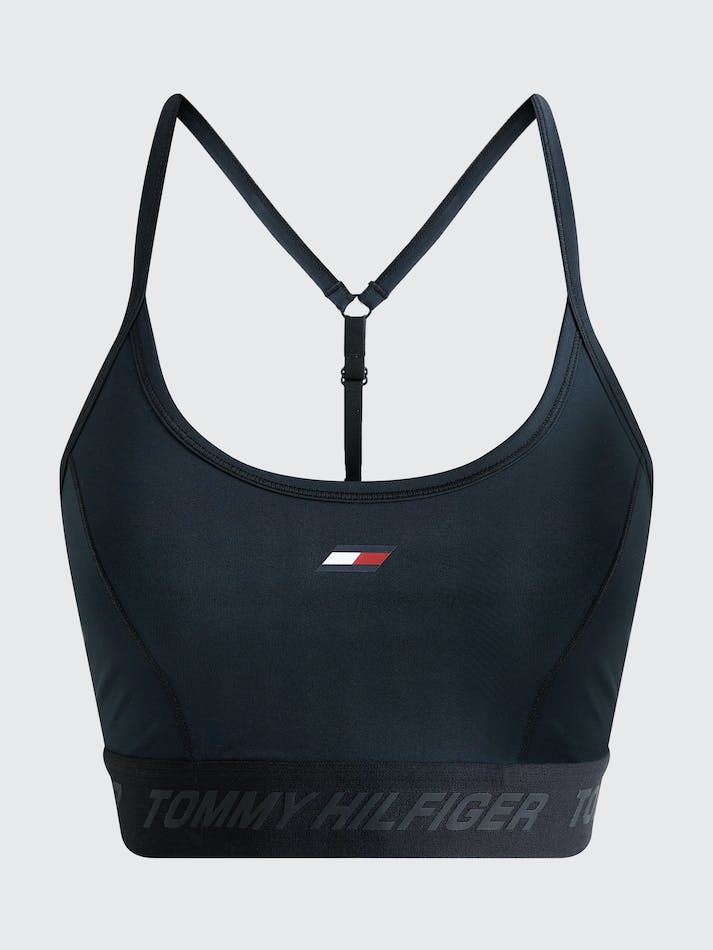 Tommy Hilfiger Sport Seam Detail Low Support Women's Bras Black | WLYoF1ZEJOTo