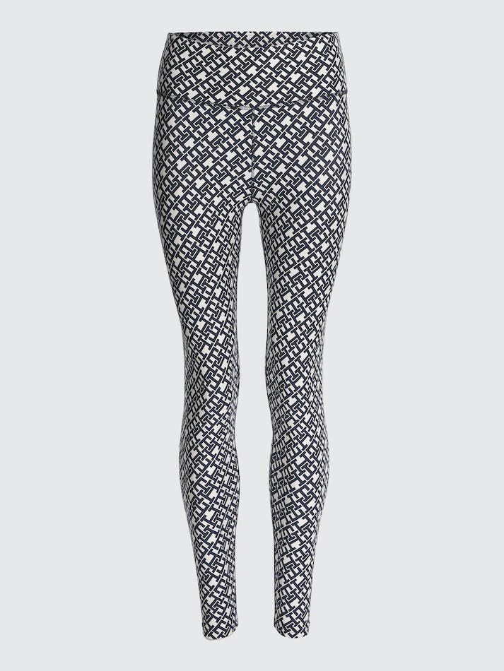 Tommy Hilfiger Sport TH Monogram Print Full Length Women's Leggings Monogram Prep Border | K0ZnoyUnHNc9