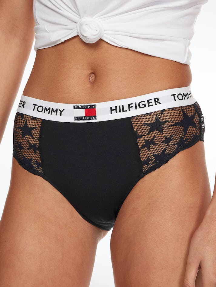 Tommy Hilfiger Star Lace High-Waist Women's Underwear Blue | RGvj9J0sn5F2