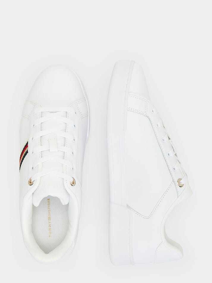 Tommy Hilfiger Striped Women's Sneakers White | hKg4qJCa9Fcx