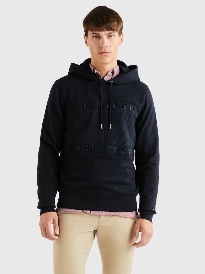 Tommy Hilfiger Structure Men\'s Hoodie Blue | nEnsIgjwIHAh