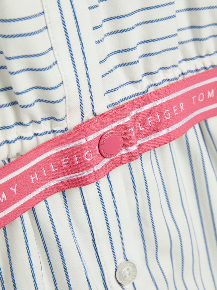 Tommy Hilfiger Structured Stripe Kids' Dress White Stripes | aZ8LdHc6rTxR