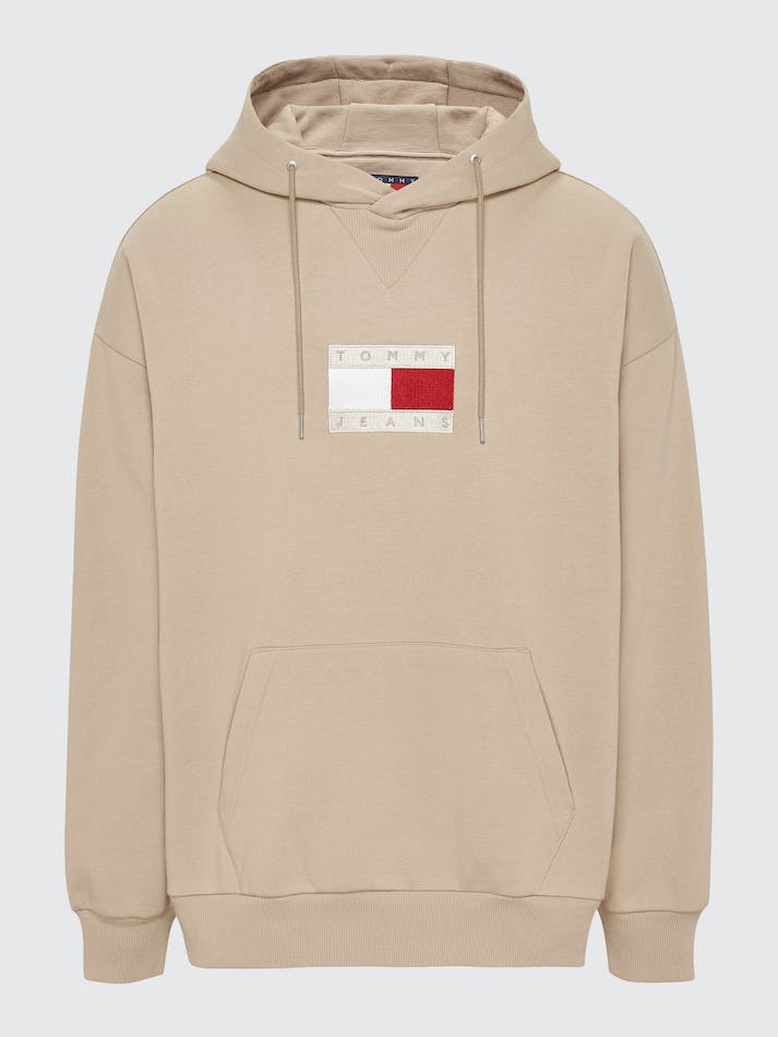 Tommy Jeans Sueded Tonal Logo Unisex Hoodie Horseradish | T3TNeWohG7dG