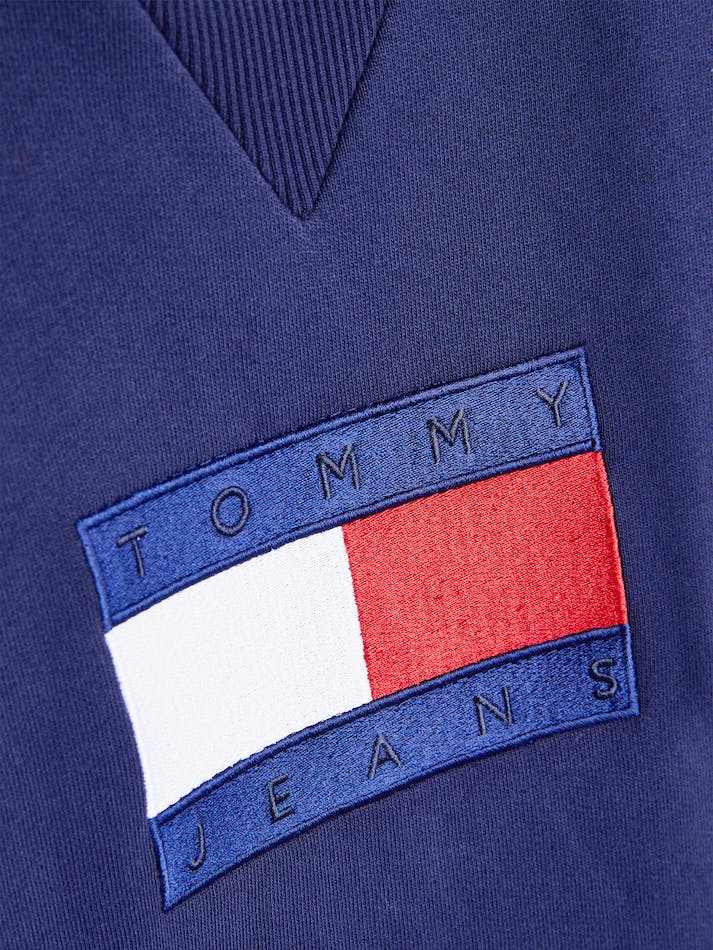 Tommy Jeans Sueded Tonal Logo Unisex Hoodie Navy | uRmOTXgzMJWk