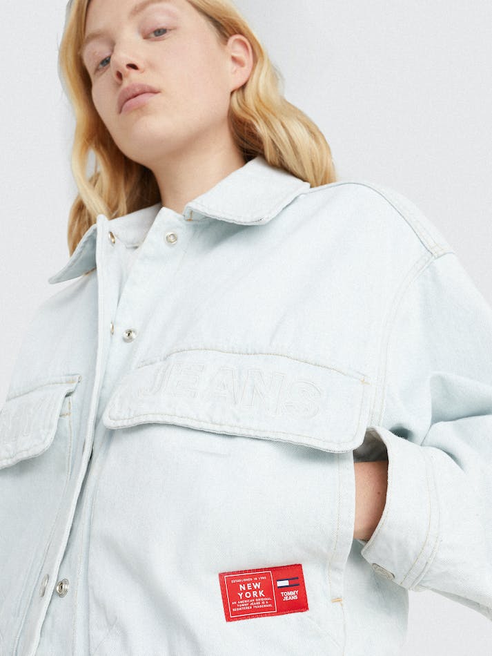 Tommy Hilfiger Surplus Denim Women's Jackets Blue Light | WeKbJZnYEUkV