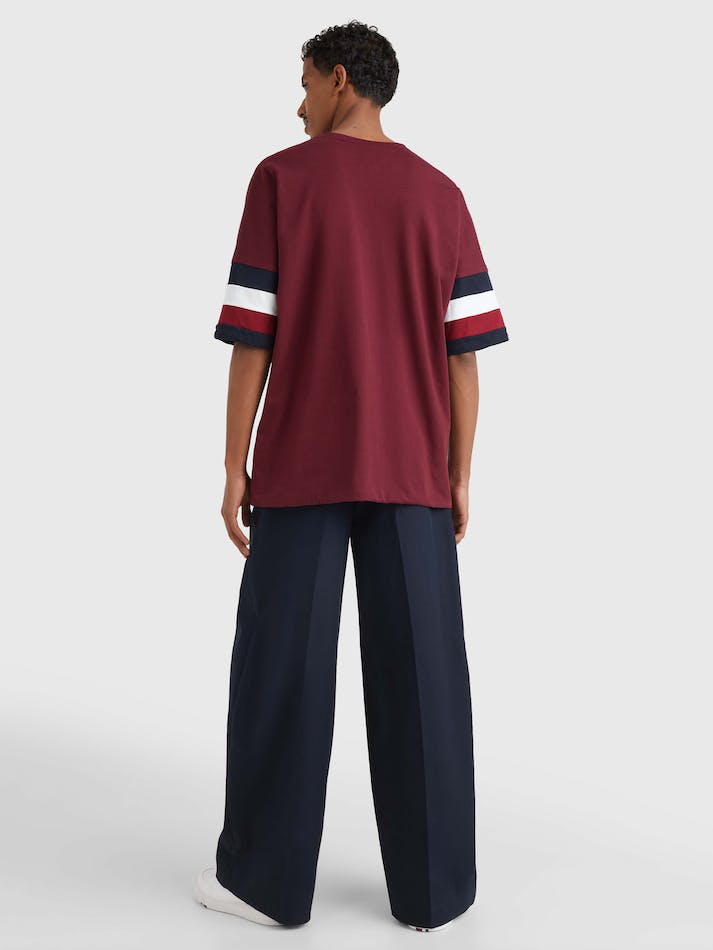 Tommy Hilfiger THL Oversized Reversible Varsity Men's T Shirts Dark Red / Blue | M8xFuUqYmqlM