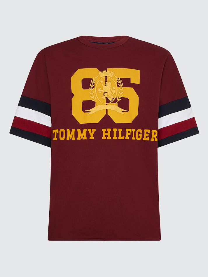 Tommy Hilfiger THL Oversized Reversible Varsity Men's T Shirts Dark Red / Blue | M8xFuUqYmqlM