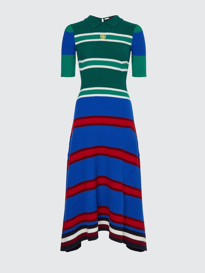 Tommy Hilfiger THL Stripe Sweater Women's Dress Blue | N10u9g0lSmlL