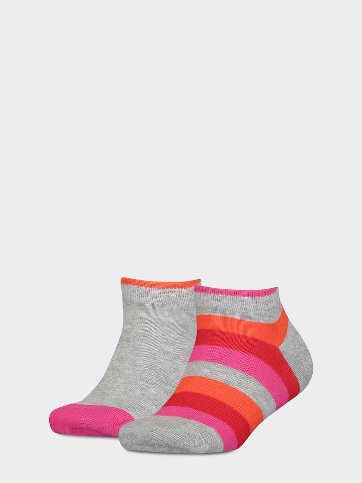 Tommy Hilfiger TH Basic Stripe Quarter Kids\' Socks Orange / Red | AlnJHrpaWNS7