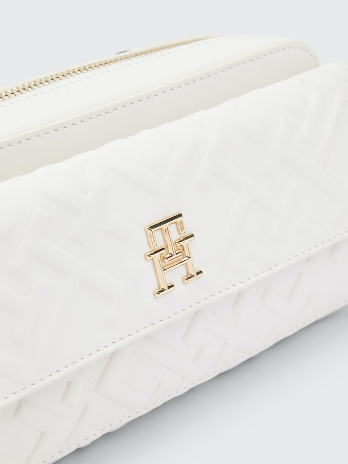 Tommy Hilfiger TH Monogram Iconic Embossed Camera Women's Bags White | oU39zOzd4nds