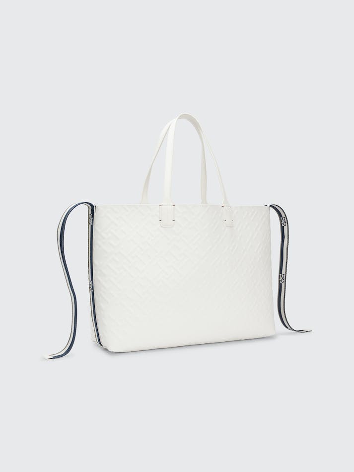 Tommy Hilfiger TH Monogram Iconic Embossed Women's Bags White | sqhGbcpRYttM