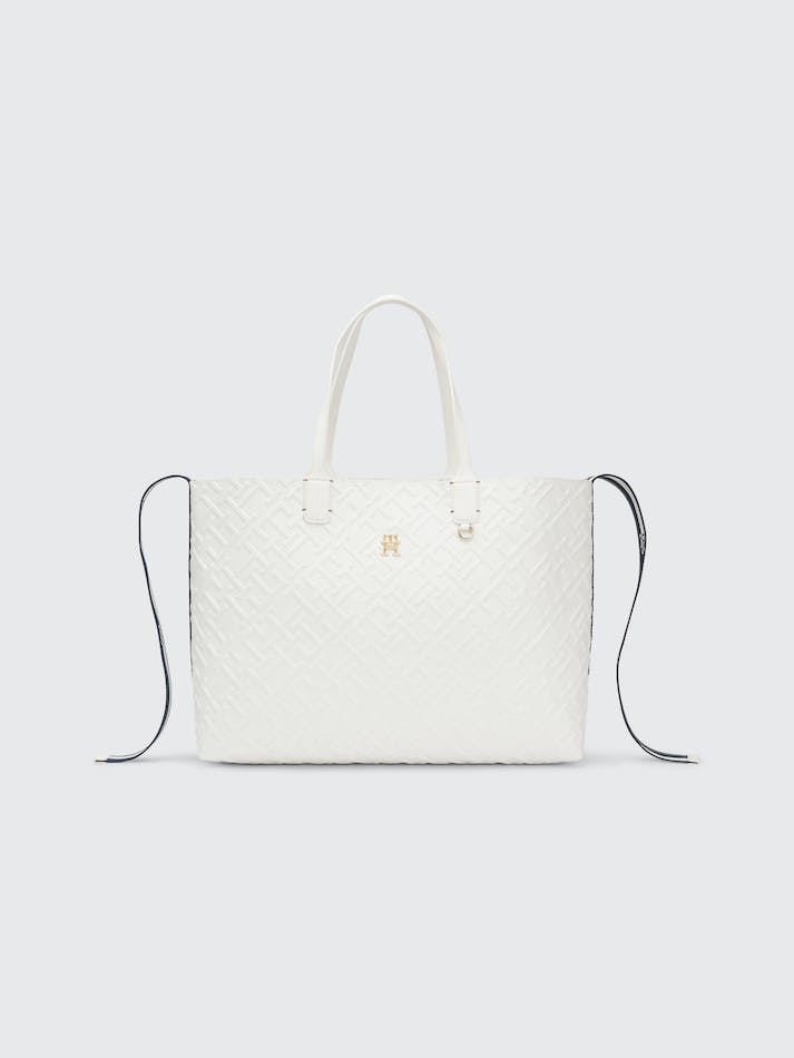 Tommy Hilfiger TH Monogram Iconic Embossed Women\'s Bags White | sqhGbcpRYttM