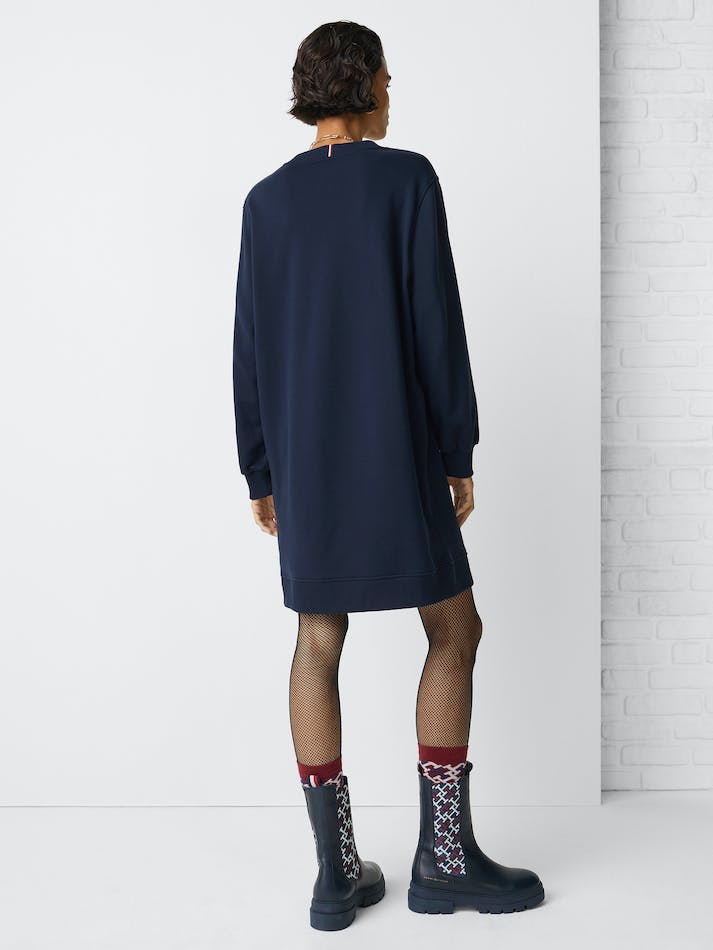 Tommy Hilfiger TH Monogram Jumper Women's Dress Blue | MdbNRboTTPeX