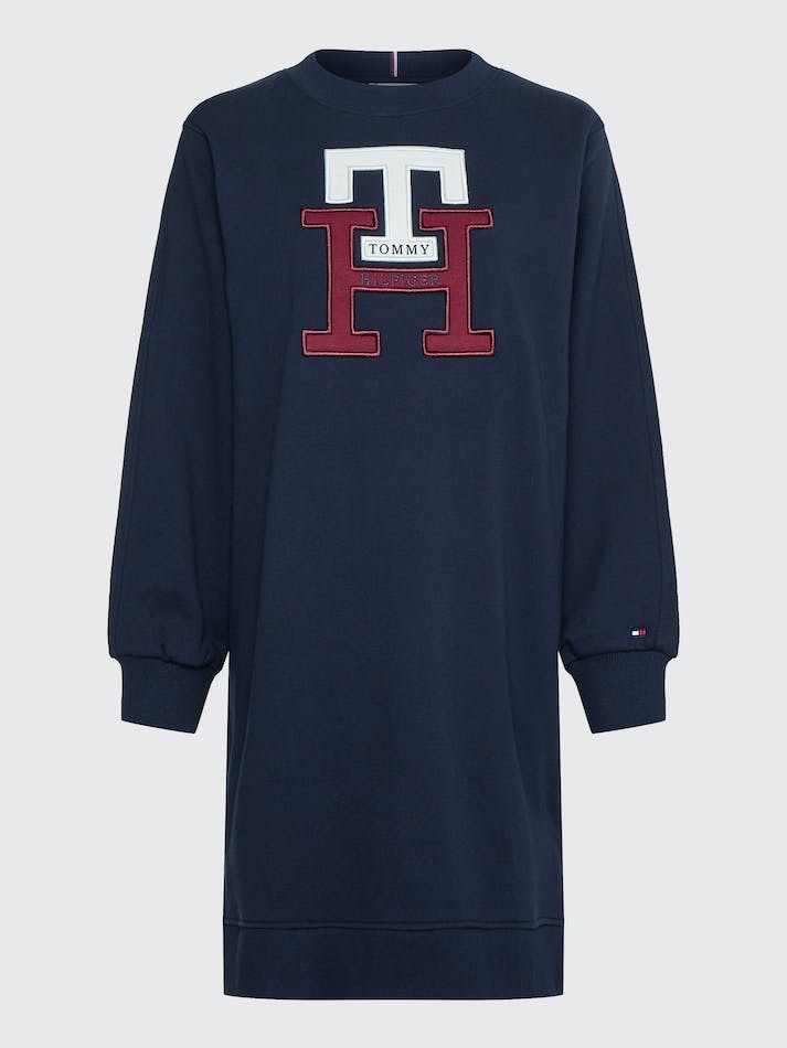 Tommy Hilfiger TH Monogram Jumper Women's Dress Blue | MdbNRboTTPeX