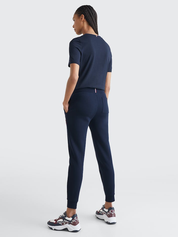 Tommy Hilfiger TH Monogram Tapered Women's Jogger Blue | G7lPagUtaOAF