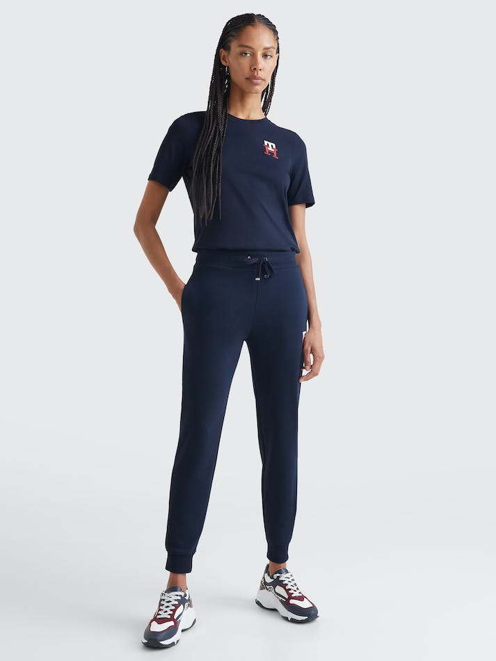 Tommy Hilfiger TH Monogram Tapered Women\'s Jogger Blue | G7lPagUtaOAF