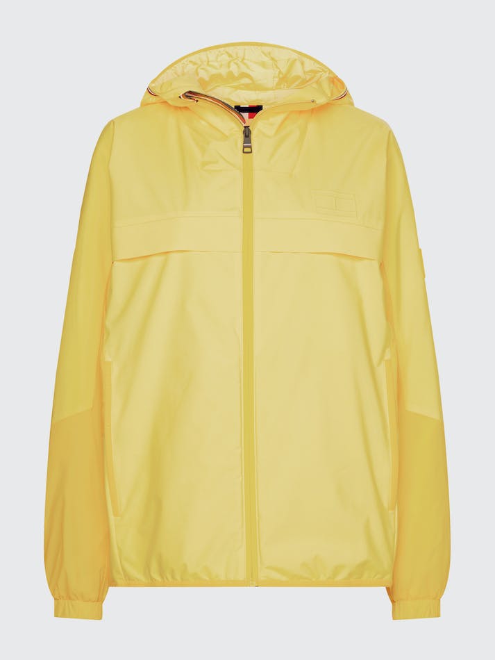 Tommy Hilfiger TH Tech Logo Hooded Men's Jackets Yellow | Ie25DlQf2oXP