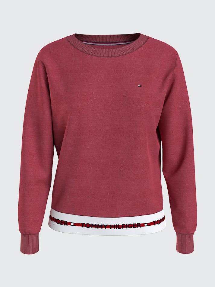 Tommy Hilfiger Tape Track Women's Sweatshirt Ruby Dream | Lwj8fEKxxlSh