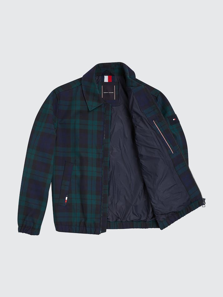 Tommy Hilfiger Tech Twill Check Ivy Men's Jackets Black | 8oFeY0Kfo6mm