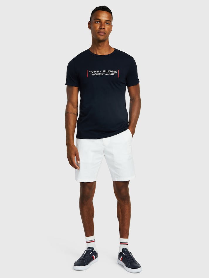 Tommy Hilfiger Text Corp Men's T Shirts Blue | zWH4vunJOf72