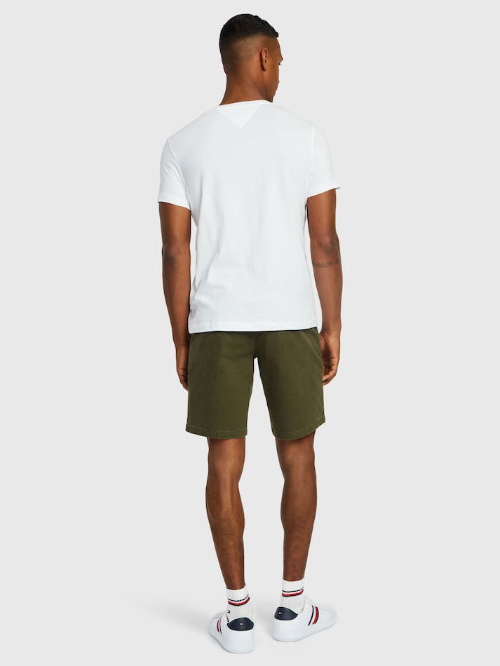 Tommy Hilfiger Text Corp Men's T Shirts White | UYDnArV3dGVY