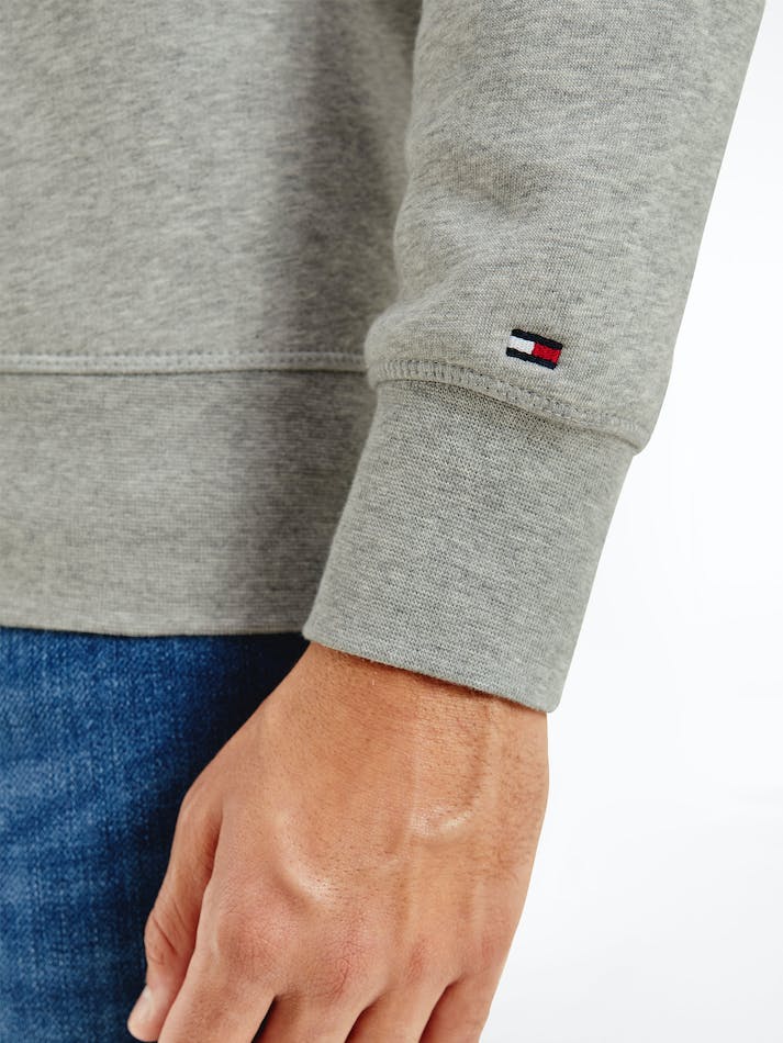 Tommy Hilfiger Th Flex Logo Men's Sweatshirt Light Grey | hQ6QBiOFUGs9