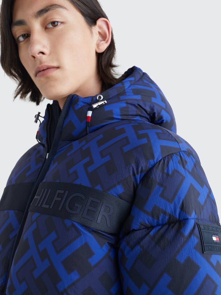 Tommy Hilfiger Th Monogram Print High-Loft Puffer Men's Jackets Monogram Allover | d05JyIP4WkyQ