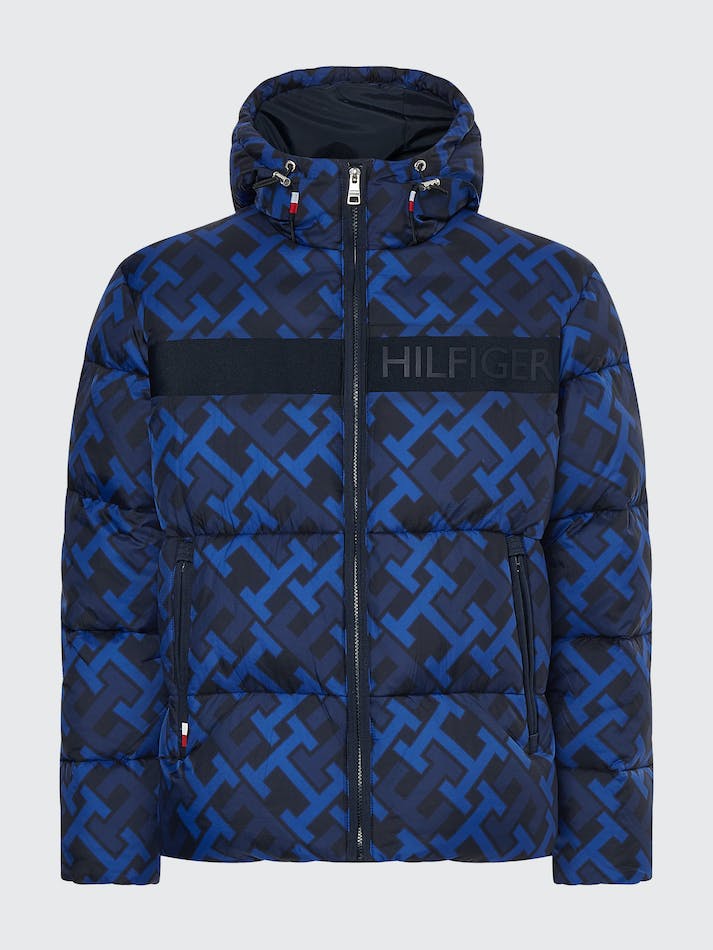 Tommy Hilfiger Th Monogram Print High-Loft Puffer Men's Jackets Monogram Allover | d05JyIP4WkyQ